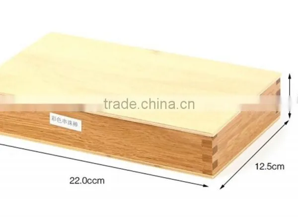 High Quality Wooden Montessori Mathematics Toy Checker Board Colorful Beads photo-6