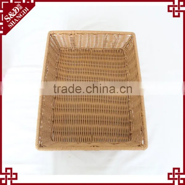 Wholesale Quality pp Rattan Synthetic Plastic Empty Wicker Picnic Basket photo-6