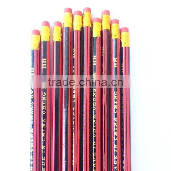 Hexagon HB Pencil, 7" HB Black Lead Pencil With Eraser photo-3