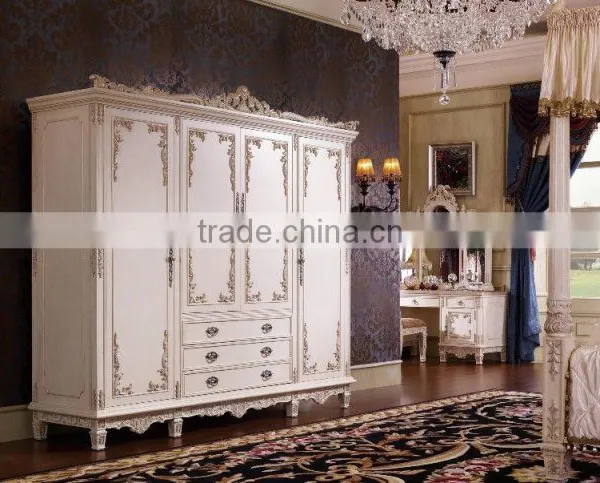 2016 NEW ARRIVAL Solid Wood Grand European Luxurious Bedroom Furniture/King Size Bed(MOQ=1 SET) photo-5