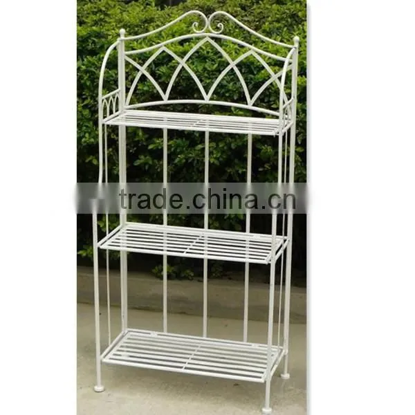 Gothic 4-tier Folding Wrought Iron Flower Shelf photo-2