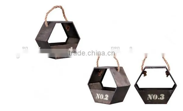 2016 High Quality Wall Hanging Houseware Decoration Wooden Flower Pot photo-3