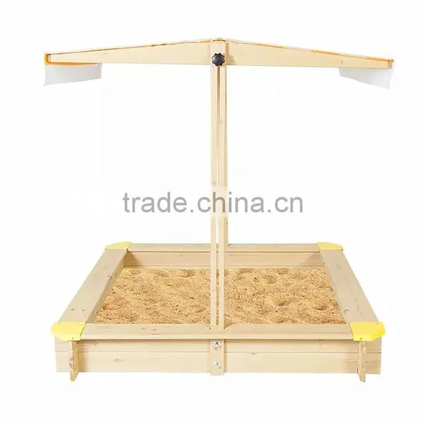 Outdoor Sandbox With Canopy, Kids Sandpit With Cover, Wooden Sandpit photo-2