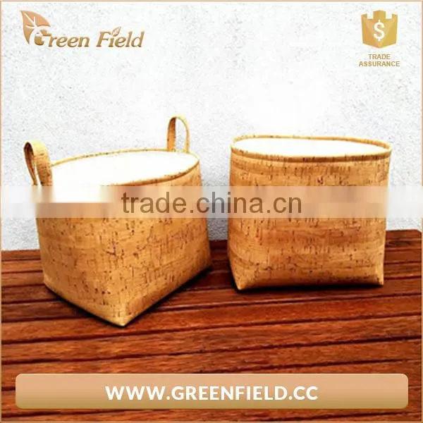 Eco Friendly Natural Cork Leather Storage Bag Home Decoration Storage Bag photo-2