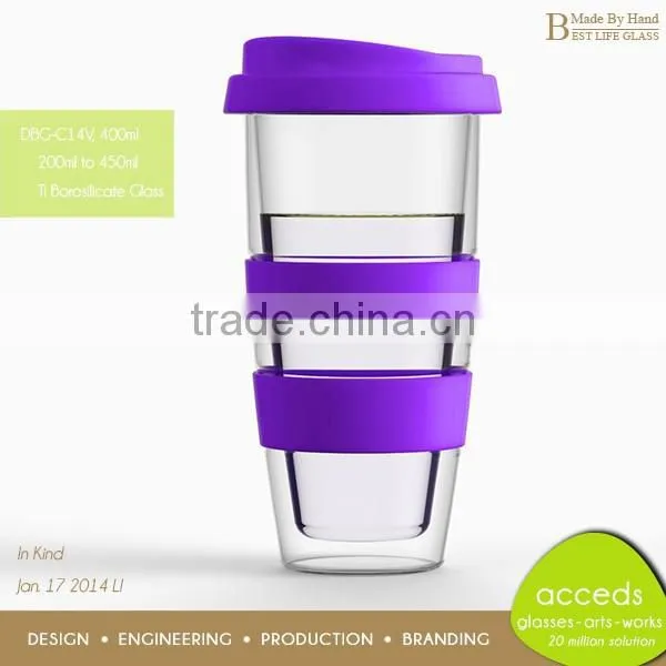 Double Wall Heat Resistant Glass Jug With Silicone Cap photo-2