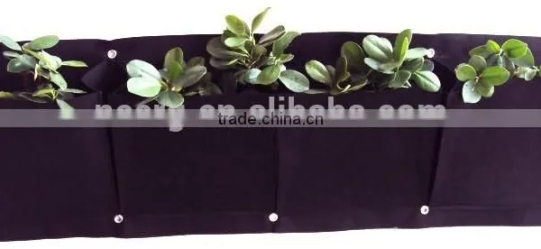 4 Pouch Horizontal Hanging Wall Fabric Pot Container photo-3