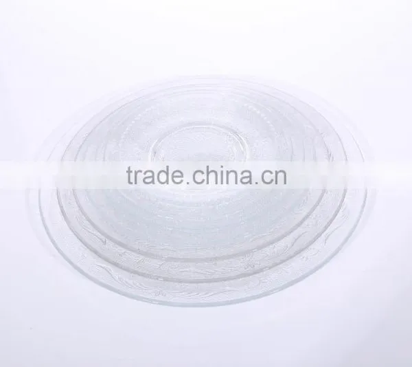 Set 7 Clear Round Flat Glass Decorative Dish Plate photo-3