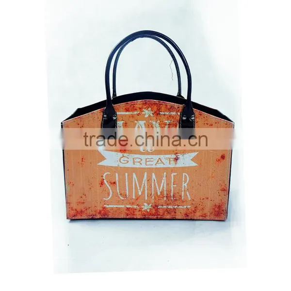 Orange Faux Leather Foldable Organizer Magazine & Newspaper Holder Bin Storage Basket photo-3
