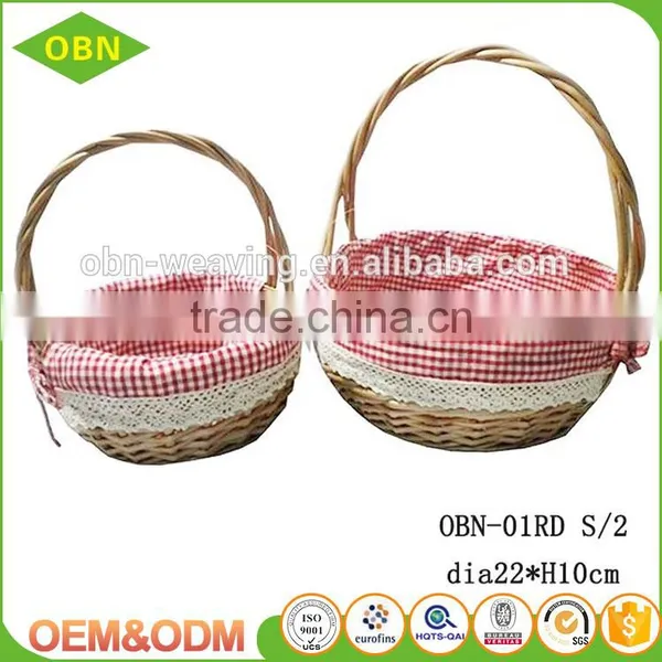 Hand Woven Set 3 Fancy Small Empty Wicker Basket for Gift photo-2