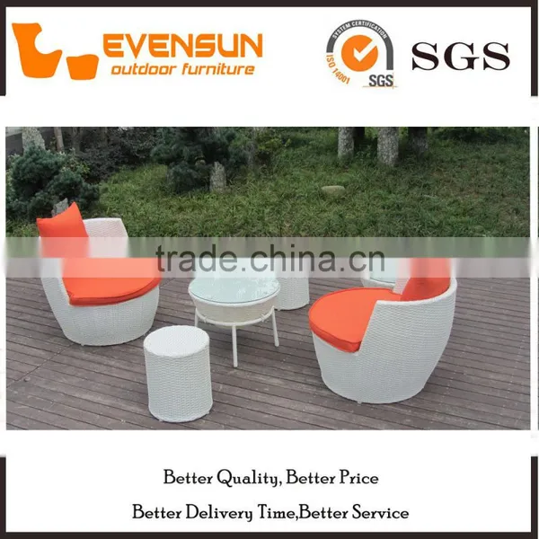 5PCS Garden Stacking Set Wicker Sofa Set Furniture photo-4