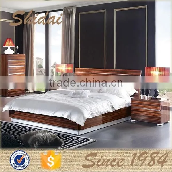 Wood Double Bed Designs / Double Decker Bed / Cheap Beds for Sale B92 photo-2