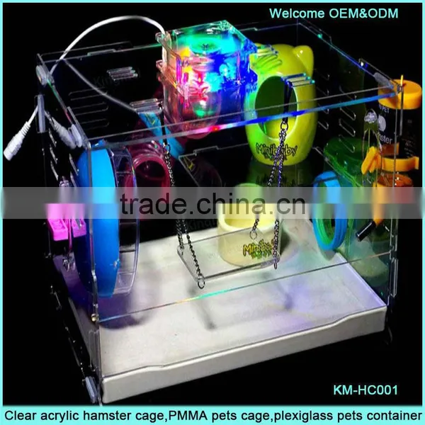 Large Capacity and Comfort Clear Acrylic Hamster Container photo-2