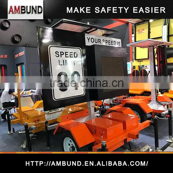 Compact Radar Speed Trailer Traffic Flashing Radar Speed Limit LED Signs photo-4