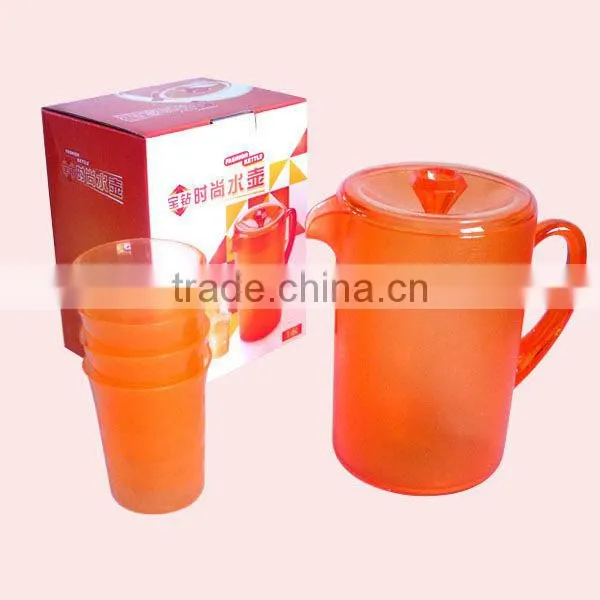 1.6L Popular Clear Plastic Cooler Water Jug With 4 Cups photo-5