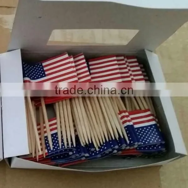 Wooden Toothpicks National Flag Sticks