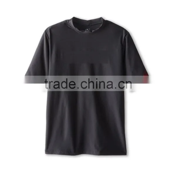 Wholesale OEM 89% Nylon 11% Elastane Little Kids Big Kids Short Sleeve Stretch Quick Drying Basic Crew Neck Skins Rash Guard Tee photo-2