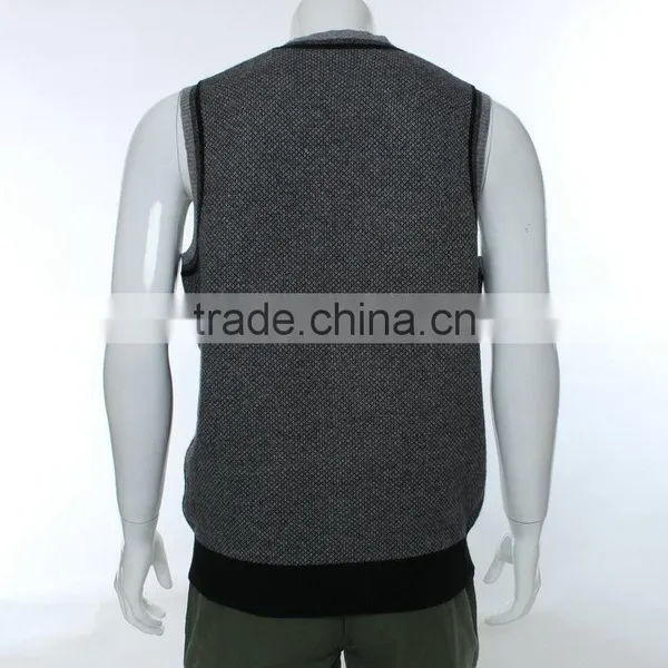 v Neck Sweater Vest Wholesale,slimming Vest for Men,Houndstooth Pattern Vest Knitting Machine for Sweater Vest photo-4