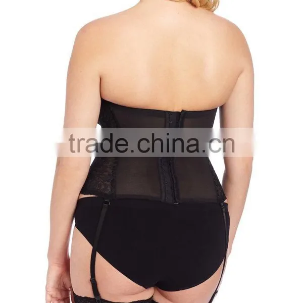 2015 White Lace Cheap Mature Women Sexy Plus Size Lingerie Corset photo-4