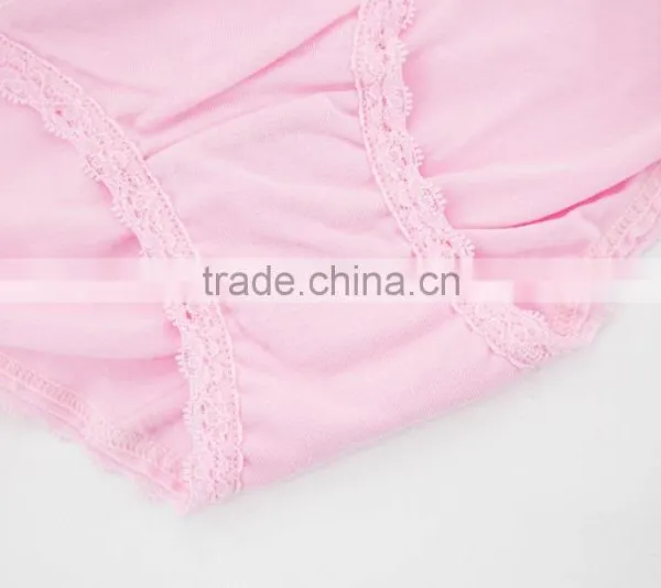 Pink 95% Cotton 5% Spandex With Lace Sexy Fancy Woman Underwear photo-5