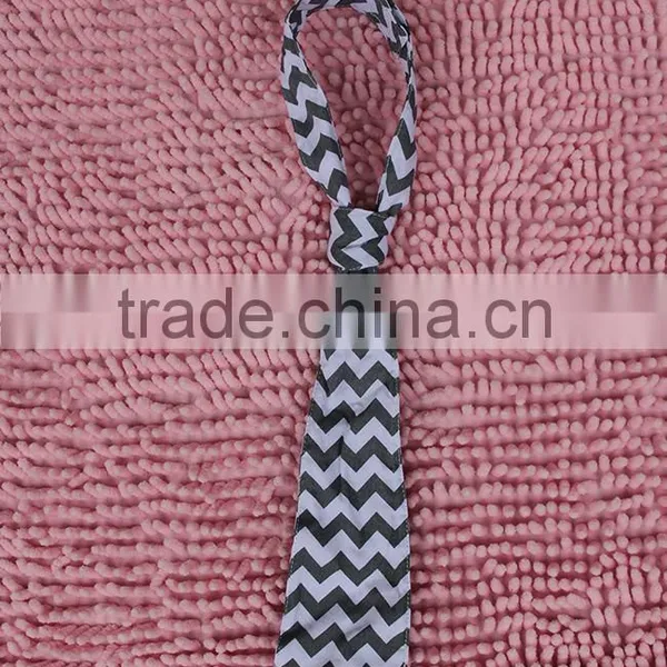 Hot Sale Latest Fashion Confortable Satin Baby Chevron Tie Boys Kids Wedding Print Neckties Cheap Baby Boys Party Ties photo-2