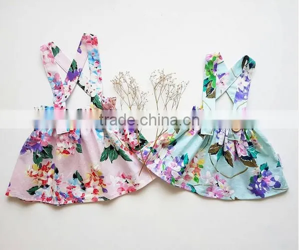 New Design Baby Girl Dress Flower Printed Kids Summer Wholesale Children's Clothing photo-2