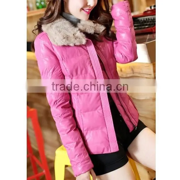 2015 Good After-sale Lady Outdoor Light Cotton Jacket With Fur Collar photo-5