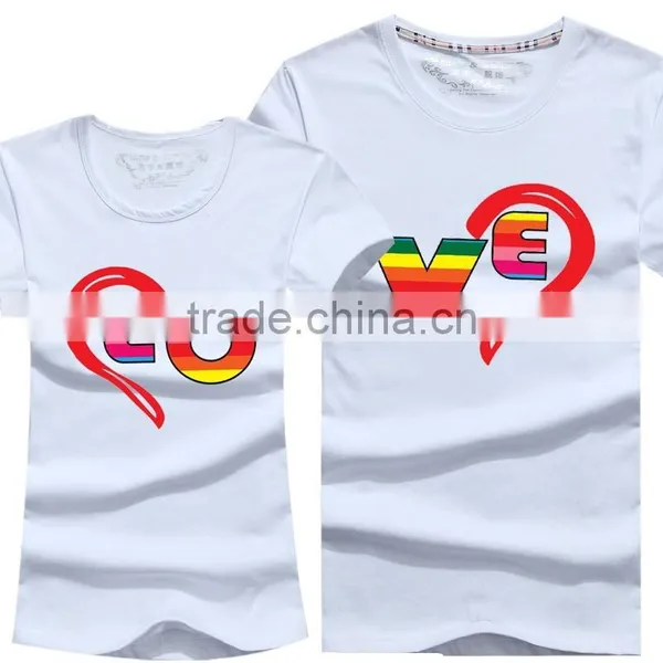Wholesale Design 100% Cotton Couple Shirts For Lovers photo-3