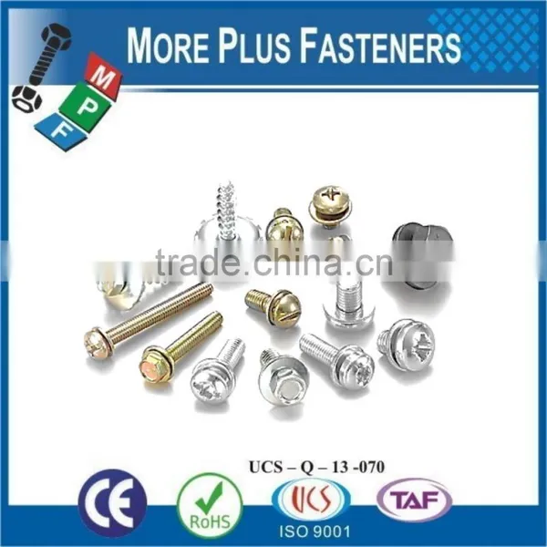Made in Taiwan SEMS Screw Button Hex Countersunk Pan Socket Cap Head Six Lobe Phil Pozi Slot Combi Recess Machine Trilobular photo-3