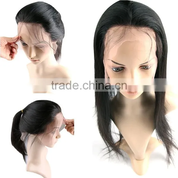 Top Good Quality Brazilian Hair 360 Lace Frontal Straight With Baby Hair Pieces For Black Women Customized Lace Frontal Band photo-4