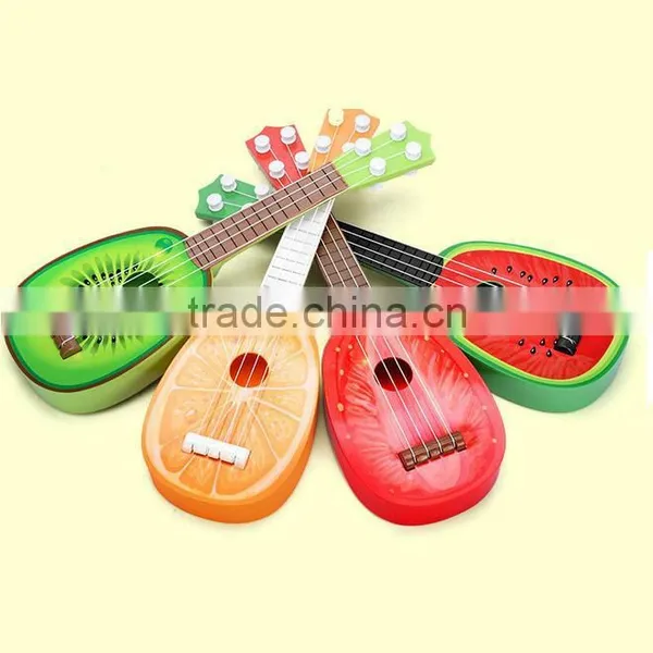 Children Early Educational Musical Toys Plastic Fruit Guitar Ukulele Playing Music Toy Gifts for Kids photo-2