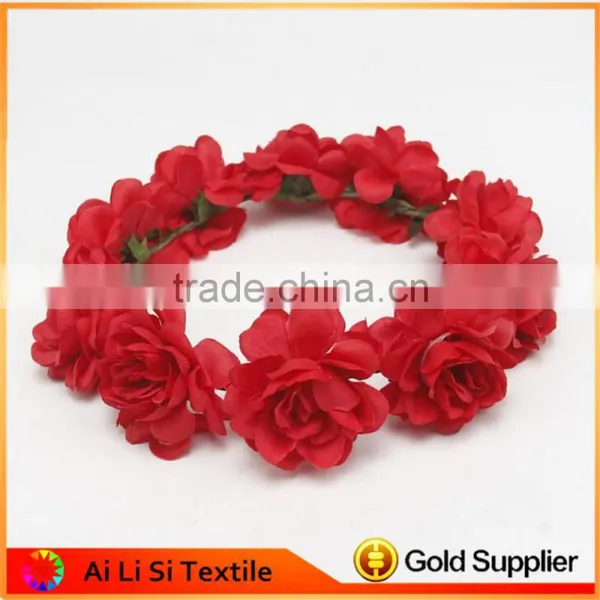 Colorful Flower Rose Ribbon Half Crown Headband Princess Crown Headband photo-5