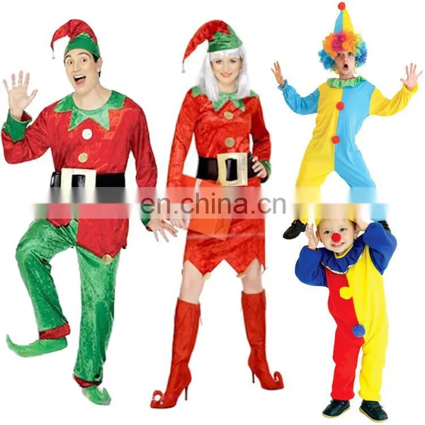 In Stock Christmas Adult and Kids Clown Costume photo-6