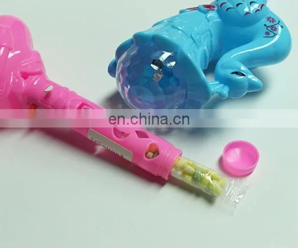 Peacock Shape Flash Stick Candy Plastic Toy Container photo-6