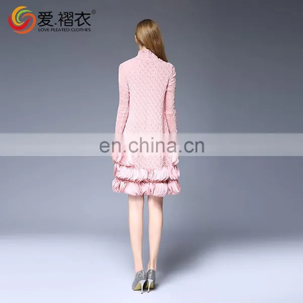 New Arrival Autumn Winter Warm Women Short Skirts Lace Dress in Solid Color photo-5