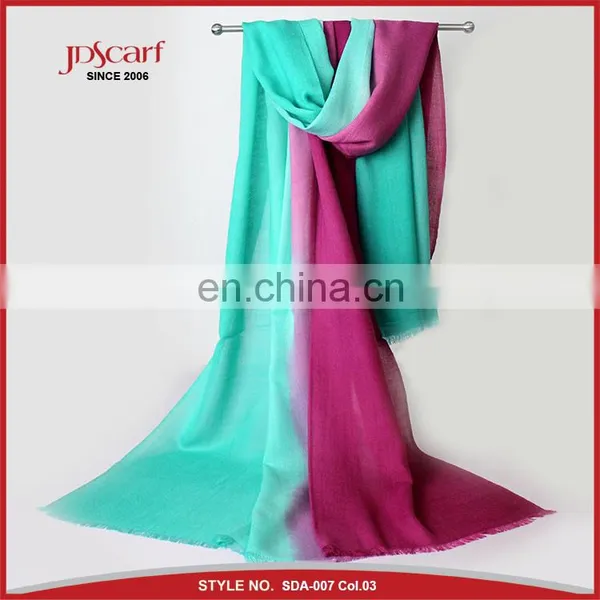 Colourful Thin Fashion Pashmina Scarf Gradient Color Acrylic Scarf photo-3