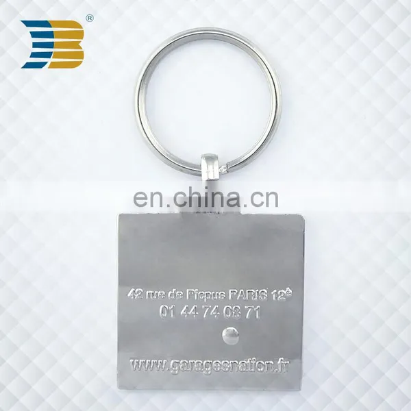 Square Shape Hard Enamel Custom Metal Car Keychain photo-4