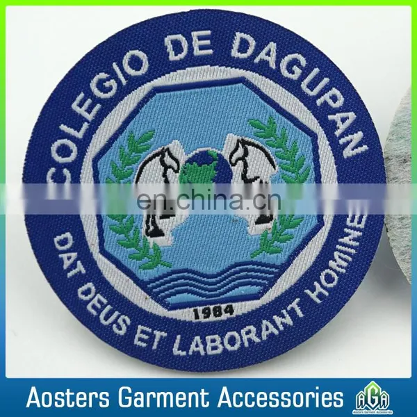 Custom Round Designs Woven Badge for Clothing