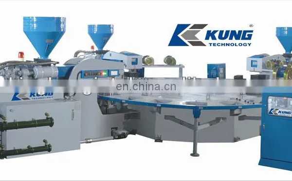 Full-Automatic Type Three-Color Plastic Shoes Injection Moulding Machine photo-2
