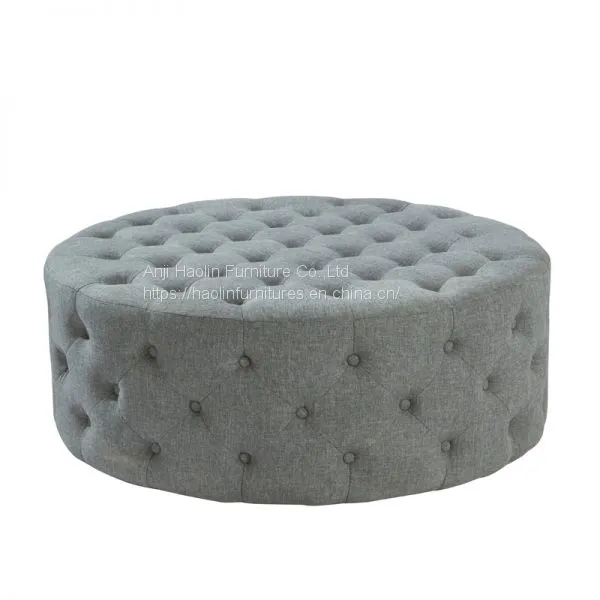 Velvet Ottoman Chair With Buttons,Ottoman Table With Buttons Surroudings HL-7021