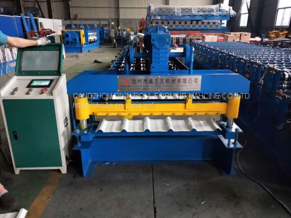 Dixin Galvanized Metal Steel Electric Shear Sheet Trapezoidal Roofing Panel Roll Forming Making Machine Price photo-5