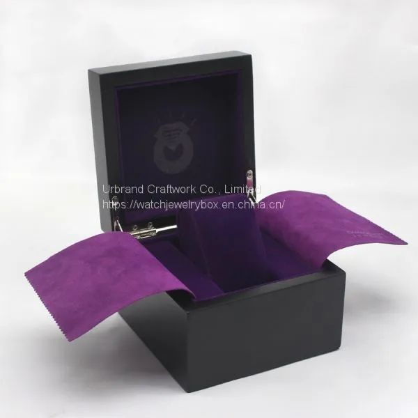 Factory Price Customized Luxury Wooden Watch Box, Wooden Watch Packaging Case With Cleaning Cloth photo-2