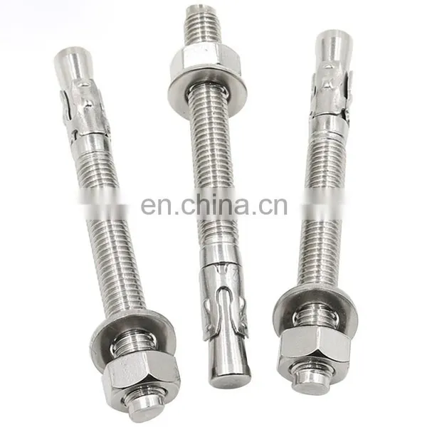 Zinc Galvanized Steel Expansion Anchor Heavy Duty M10 Wedge Anchor Through Bolt M6-m12 photo-5