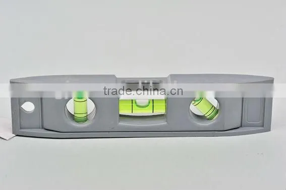Plastic Spirit Level 6" 8" 9" ABS PP 3vials Torpedo Shape