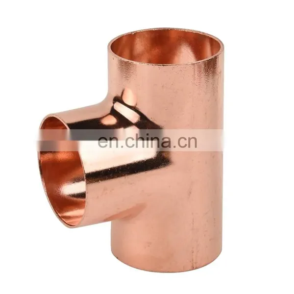 Refrigeration Parts Copper Fitting Tee CXCXC 3 Way Copper Elbow Fitting