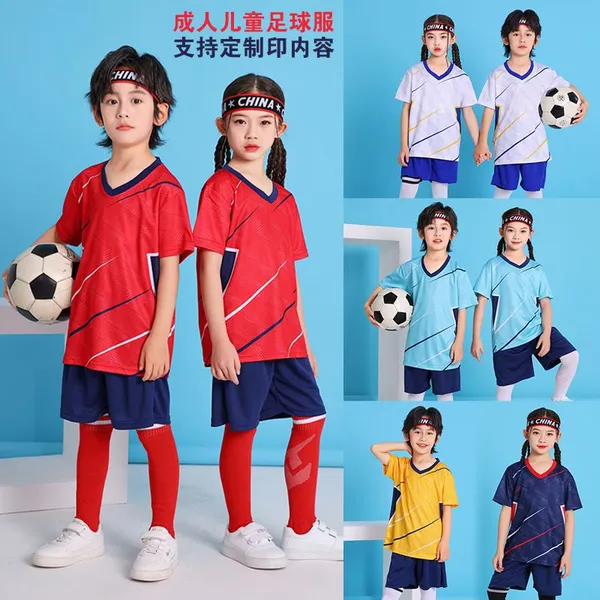 Wholesale Custom Survetement Football Kits Men Kids Soccer Jerseys Set Boys Women Football Training Uniforms Black Long Sleeve Futsal photo-3