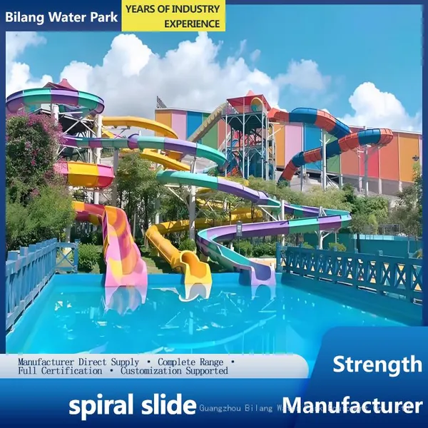 Water Park Equipment Customized Fiberglass Water Slide Hot Spring Water Children's Fun Garden Equipment photo-3