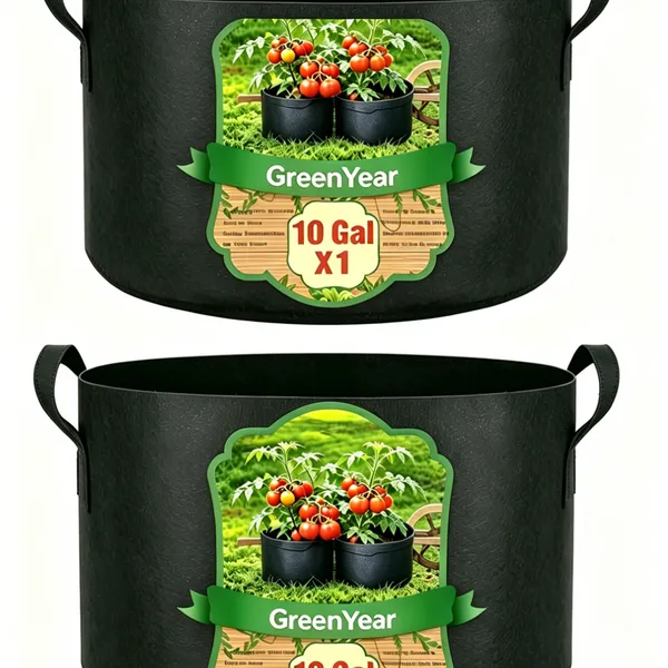 7 Inch Plant Pot Nursery Pots Black Flower Pots Potato Grow Bag Pots 3 5 10 15 25 Gallon photo-1