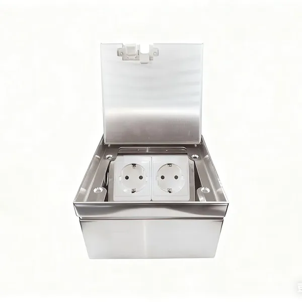 Hidden Flush Mount Floor Socket With Custom Power and Data Modules