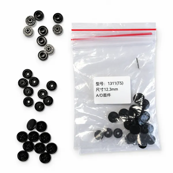 Matte Finish Reinforced Plastic Snap Fastener 1311 T5 12.3mm for Bags and Luggage