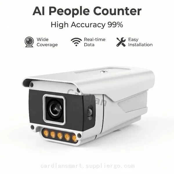 Cardlan CL-A09 Outdoor Gun Type Footfall Counter 98% Accuracy IP68 Waterproof PoE People Counting Camera With 4G WiFi